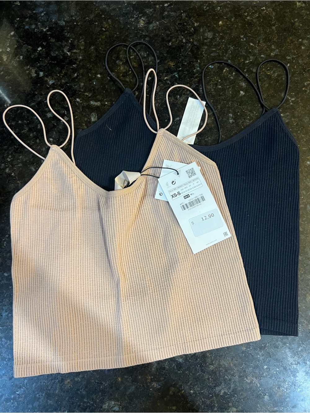 NWT Zara Tanks - Black & Nude